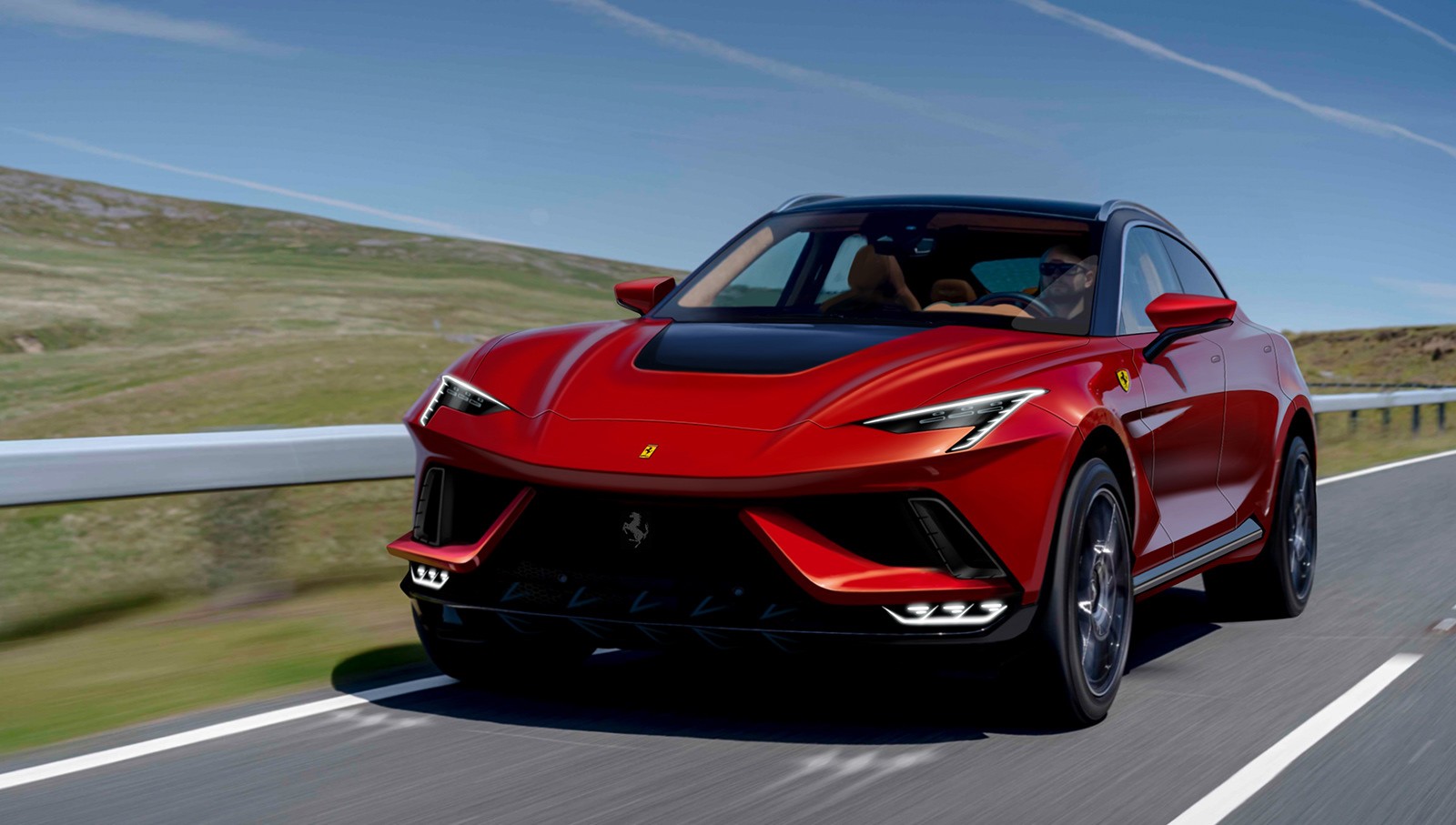 Ferrari Purosangue Rendering Shows Prancing Horse SUV in Lambo-Fighting