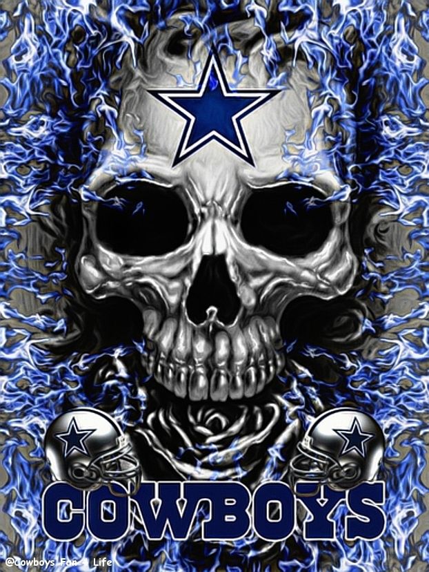 Skull With Dallas Cowboys - 622x828 - Download HD Wallpaper - WallpaperTip